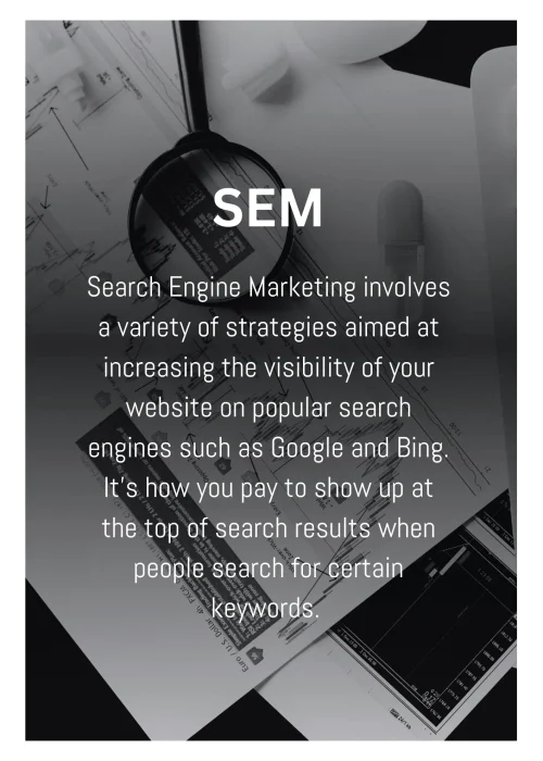 SEO detailing text with a backdrop of a lens and scattered papers, emphasizing the role of a digital marketing strategist in Calicut, Kerala.