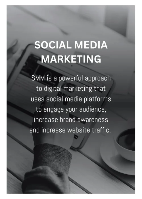 An informative visual showcasing the key details of social media marketing, highlighting strategies, tools, and benefits for businesses. Perfect for professionals and businesses in Calicut, Kerala, looking to boost their online presence. Ideal for digital marketing strategists aiming to leverage social media platforms effectively.